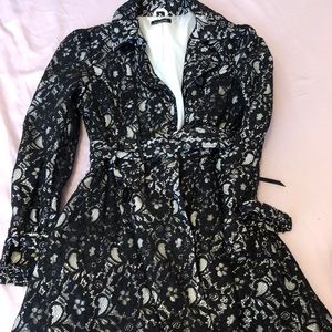 Bebe Lace Trench coat